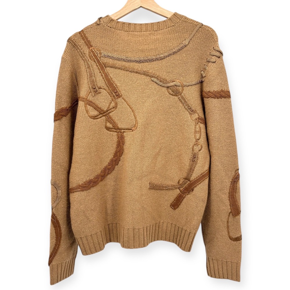 NWT Ralph Lauren Collection Bridle Crewneck Wool Jumper Purple Label Size Large - Picture 13 of 15